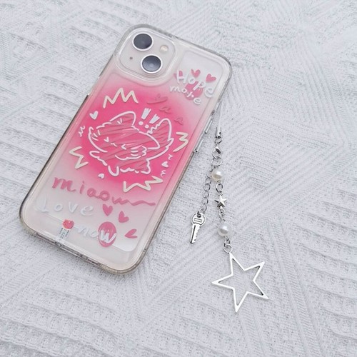 Hollowed Pentagram Mobile Phone Chain Lovely Bag Key Pendant Decorations Gift - 第 1/8 張圖片