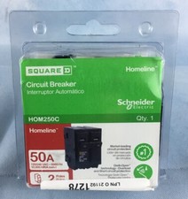 Square D HOM250C 50 Amp Two Pole Circuit Breaker 120/240 V - 50/660 Hz