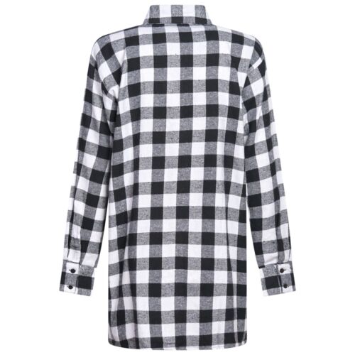 Ladies Check Shirts Flannel Cotton Soft Long Sleeve - Picture 20 of 20