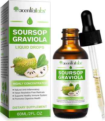 Naturesours 100% Pure Organic Soursop Graviola Extract Immune Support 60ML 12/26