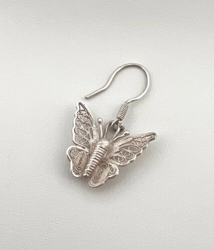 Vintage Hermann Siersbol Sterling Silver Butterfly Earring - 925 - 1.54g - Picture 3 of 4