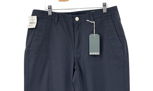 Bonobos Mens 33/30 Straight Fit Jet Blue Cotton Pants - 第 3/9 張圖片
