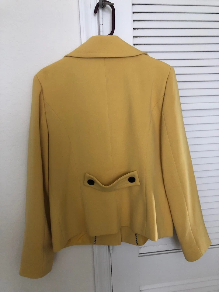 Chaqueta Julie Mitchell Urban Collection Invierno Sol Amarillo Forrada Talla 10 Foto 3 de 4