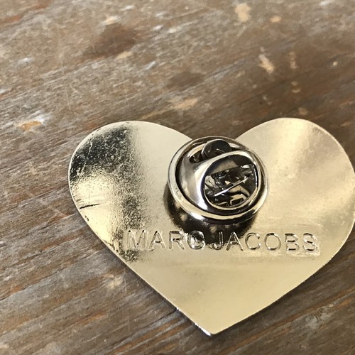 Marc Jacobs MJ Initialed Pink Heart Shaped Lapel Pin. ~H2~ - Picture 2 of 5