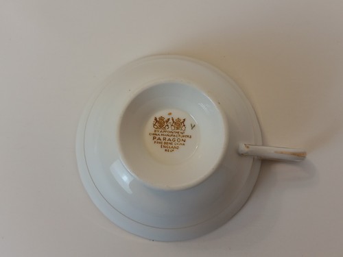 PARAGON Double Warrant  Bone China Teacup Saucer England Floating Dogwood Yellow - Picture 8 of 9