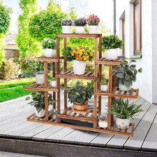 Holz Blumenständer XL Pflanzentreppe Blumenbank Blumenregal für Blumentopf DHL