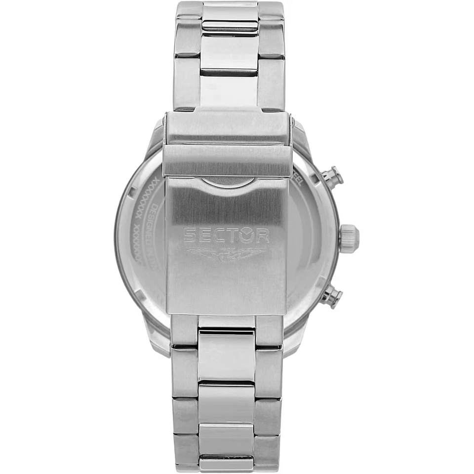 Sector orologio Oversize - metallo argento - Ø: 48 mm quadrante rosso-nero - Immagine 2 di 4