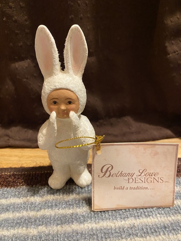 Adorable Bethany Lowe Sparkle Bunny Costume TD1131 Rabbit Figurine Halloween