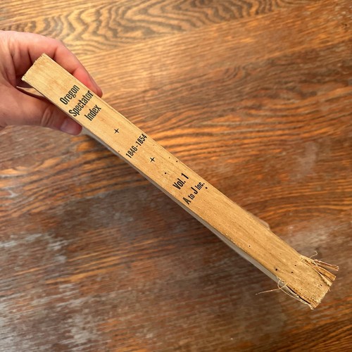 Oregon Spectator Index 1846-18-54 Band 1 Oregon Historical Society 1941 Taschenbuch - Bild 9 von 9