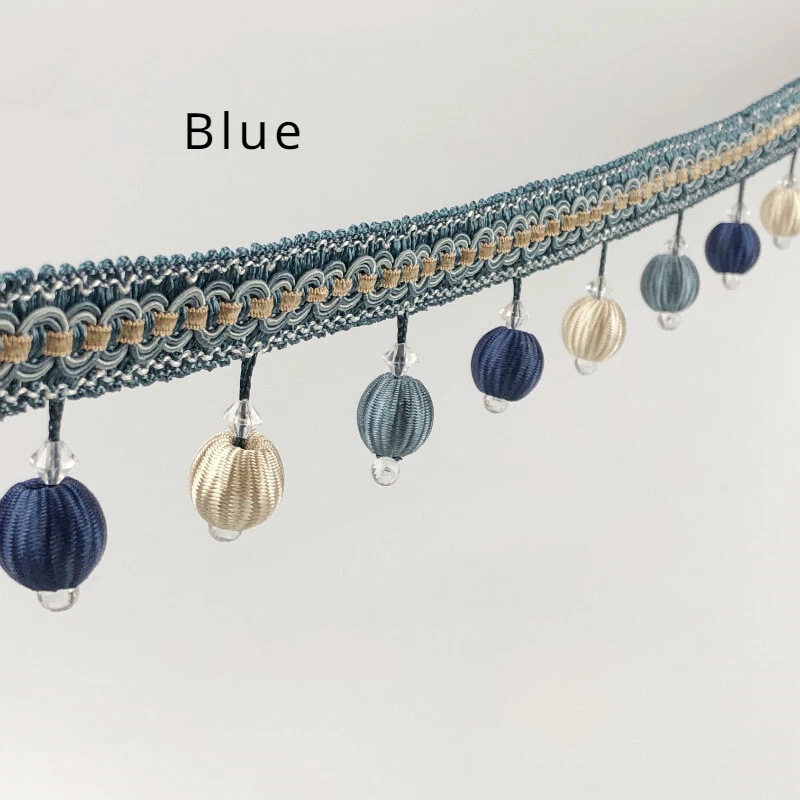12M Ball Tassel Edging Beads Trim Sewing Material Living Room Curtain Decoration - Image 2 of 4