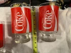 Vintage Coca-Cola Large Red And White Glass Tumblers (set of 3)