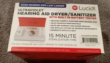 Brand New Lucid Audio Hearing Aid Dryer / 15 Minute Sanitizer Battery Tester 