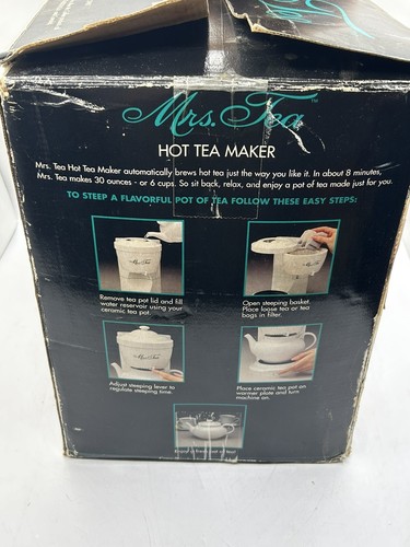 Vintage Mr Coffee Mrs Tea Hot Tea Maker 6 Cup + Bonus Tea Cozy HTM1D 1995 - Afbeelding 2 van 7