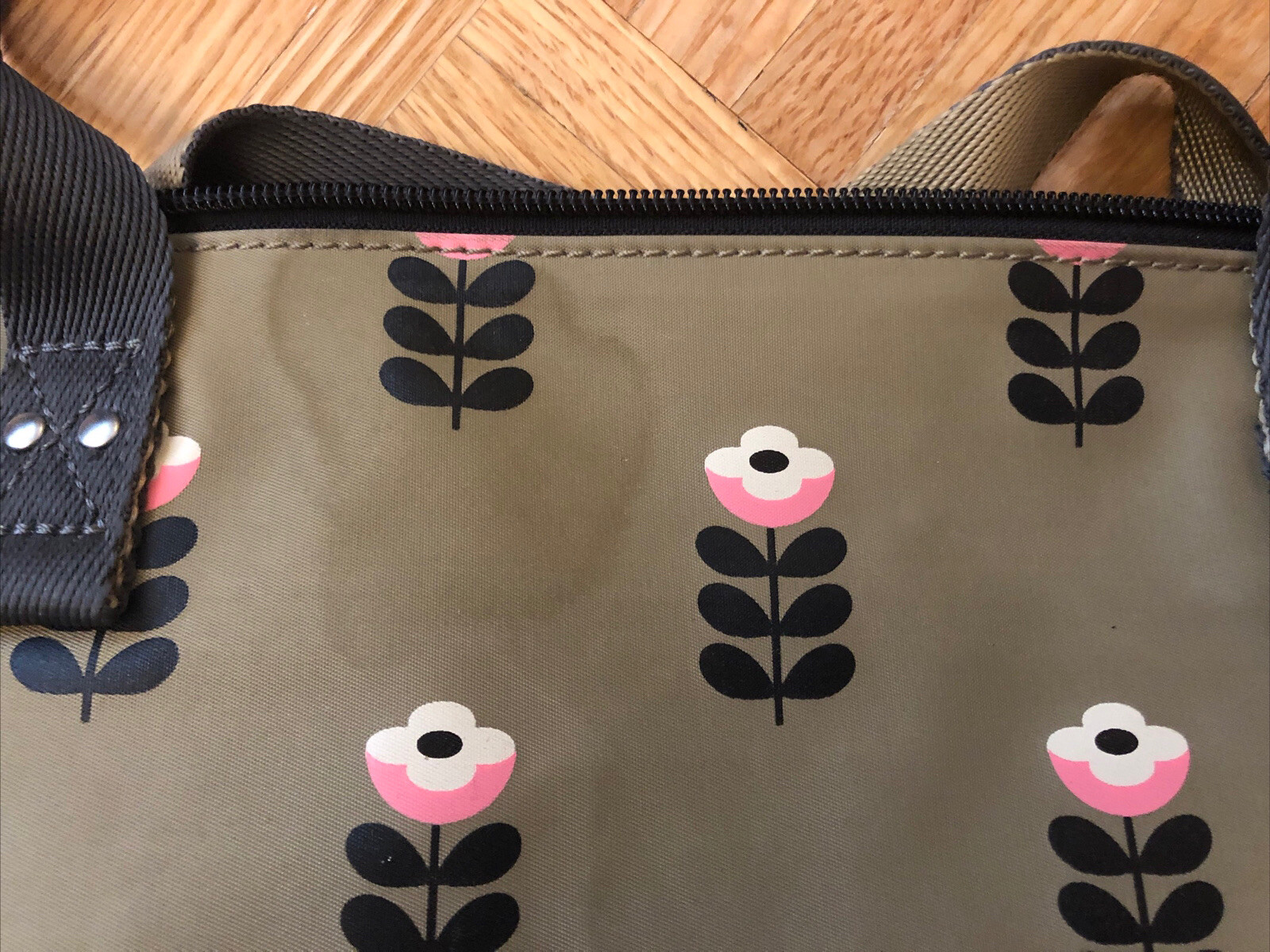 Orla Kiely Etc. Flower Stem Pattern Coated Canvas Tote Bag eBay