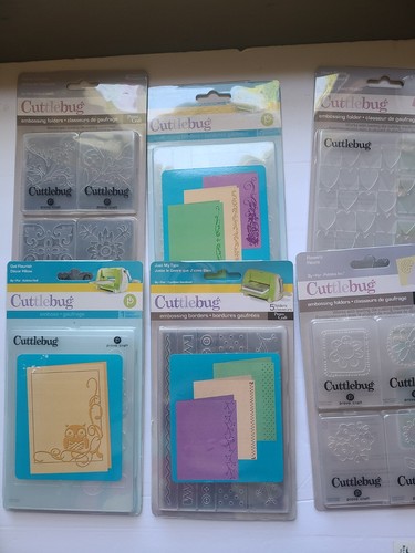 Cuttlebug Embossing Folder Provo Craft Lot Of 5 Floral Birds Swirls Snowflakes