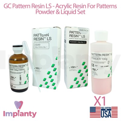 Dental Pattern Resin LS - Acrylic Resin For Patterns Powder & Liquid Set Dentist