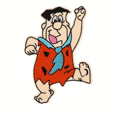 Tissu Fred Flintstones 100% Coton - 0,5 M X 1,1 M - Motif Multicolore - NEUF