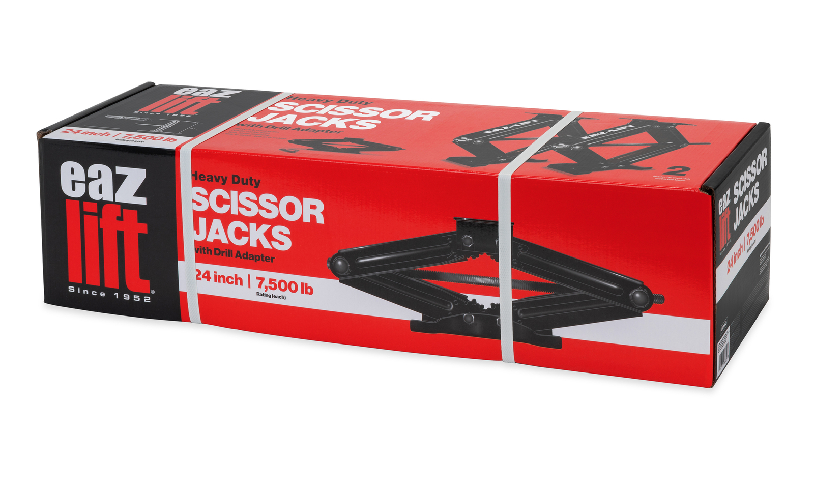 Camco EazLift HeavyDuty Scissor Jacks Certified 7500lb Load Capacity