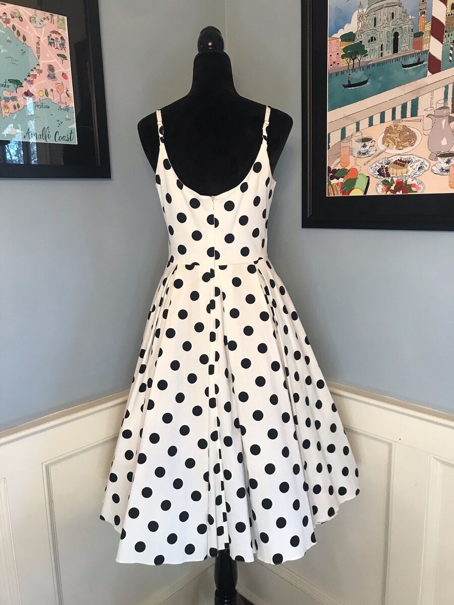 NWT Black White Polka Dot Retro Vintage Style Midi Dress The NWT Black White Polka Dot Retro Vintage Style Midi Dress The