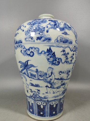 Fine Chinese Ming Dynasty Tianshun Porcelain Blue And White Vase Z - Picture 4 of 9