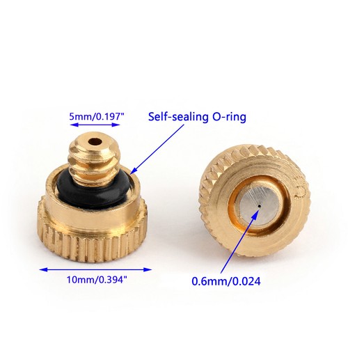 0.012"-0.024" Brass Misting Nozzles Water Mister Sprinkle For Cooling System AUS - Picture 21 of 23