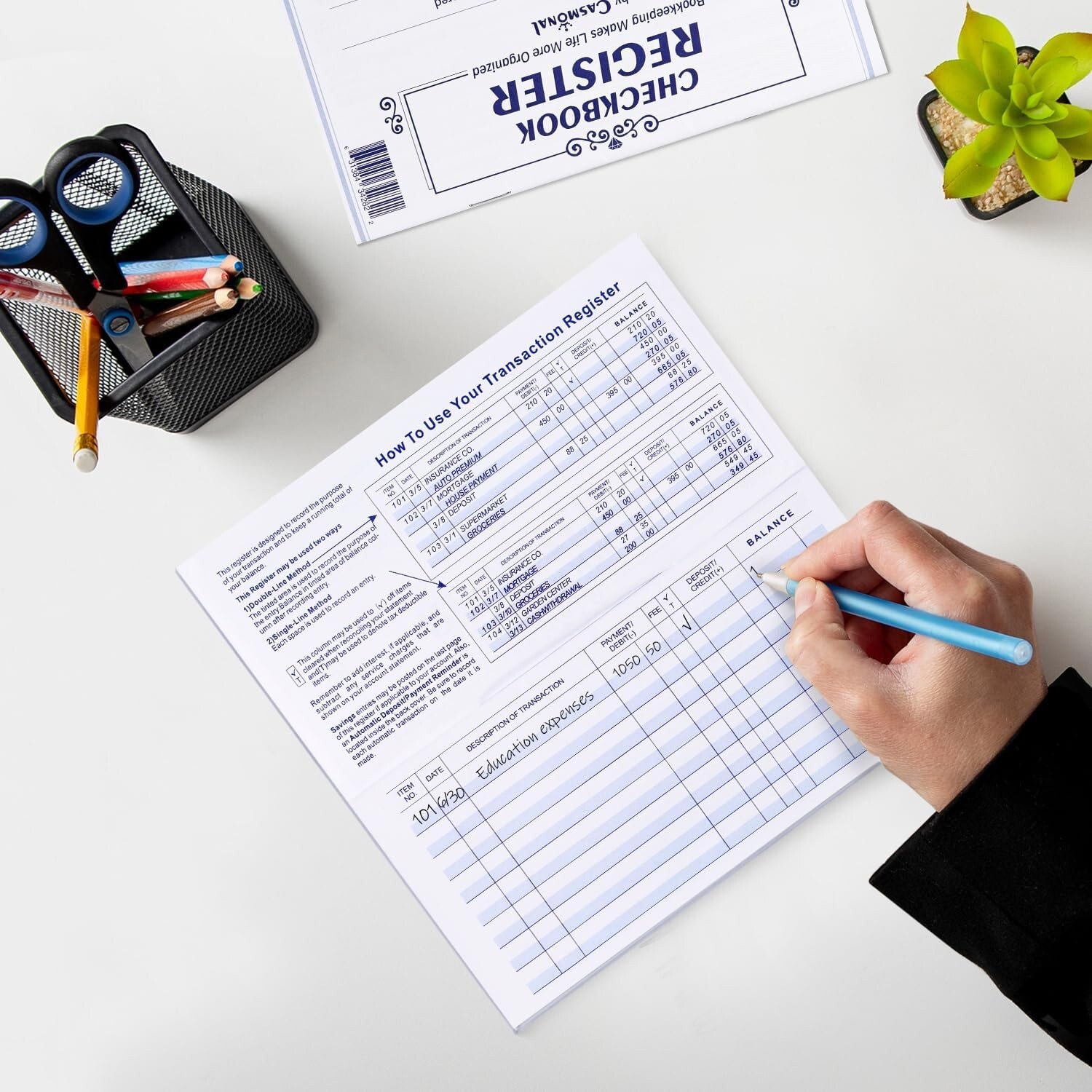 как выглядит 20x Checkbook Register Personal Bank Transaction Ledger for Checking Savings NEW фото