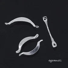 10 Sterling Silver Crescent Moon Earring Connector #97412