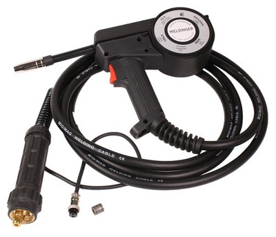 Spoolgun professional 2-polig 8m WELDINGER Eurozentralanschluss, MEW 210 SYN alu