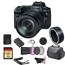Canon EOS R Mirrorless Digital Camera with 24-105mm Lens and Mount Adapter