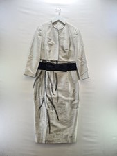 Condici Mother Of The Bride Dress And Jacket Size 12 Silver Black Embellish Silk