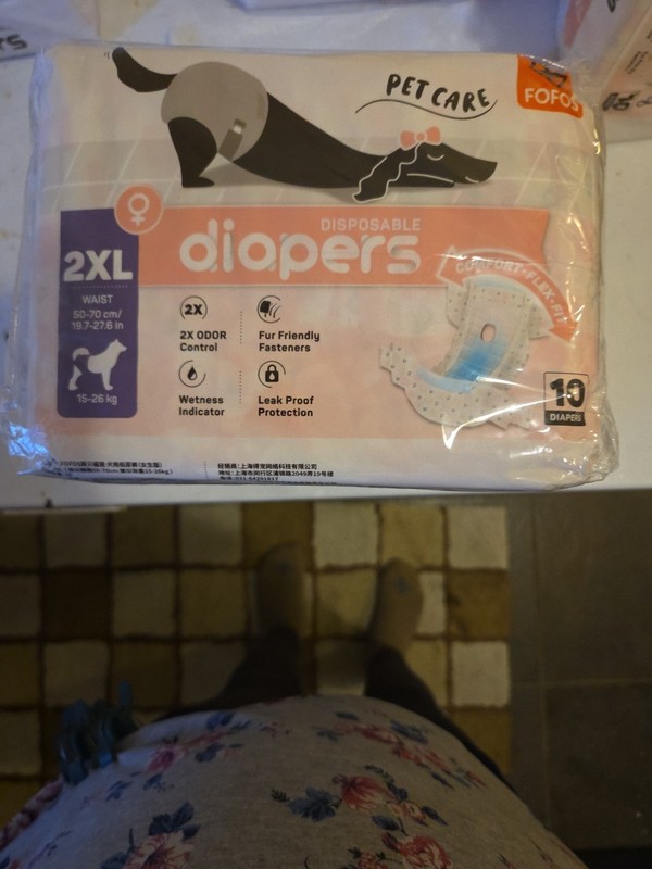 2 NEW Packages Of Disposable 2XL Dog Diapers
