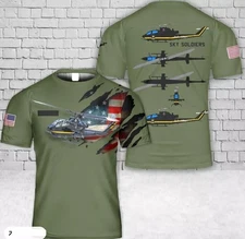 US Army T Shirt, Custom Name US Army Bell AH-1S Cobra Sky Soldiers 3D T Shirt