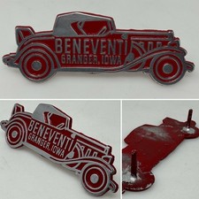 BENEVENTI Chevy Dealer BADGE EMBLEM Nameplate CAR LOGO Granger IOWA Cast Metal