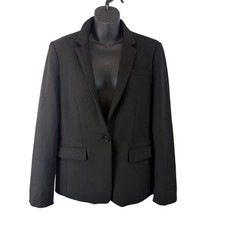 J.Crew Regent Blazer Black Size 8 Four Season Stretch One Button Career Capsule