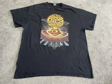 rings of saturn T-shirt godless times metal music band Gildan Size Large XL