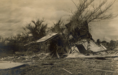 RPPC Storm Damage Ruins Oklahoma Blackwell Tornado c1910s