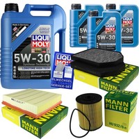 Inspektionspaket 8L Liqui Moly Longtime 5W-30 FüR Audi A8 4.2 Quattro S8 3.7