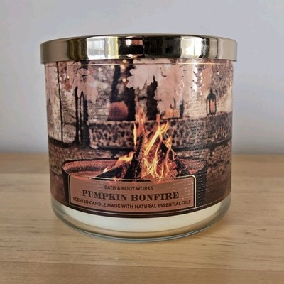 Bath & Body Works PUMPKIN BONFIRE Candle 14.5 oz 3-Wick