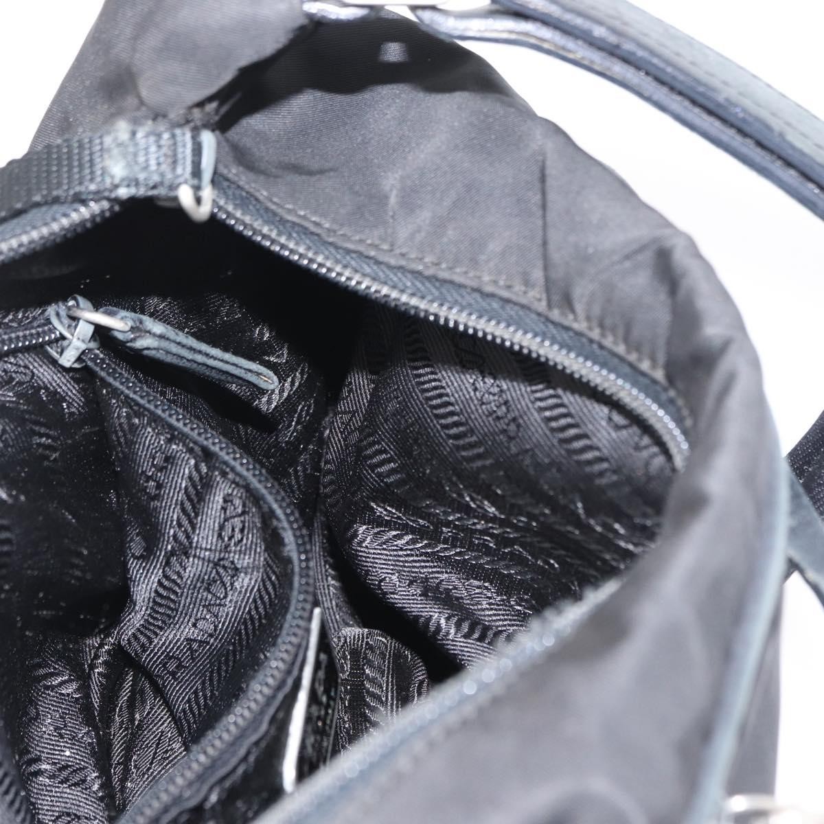 PRADA Shoulder Bag Nylon Black Silver Auth bs32954 thumbnail 19