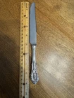PRICE LOWERED! Rose Point by Wallace Sterling Silver Knife 9 inch.  VTG, No Mono