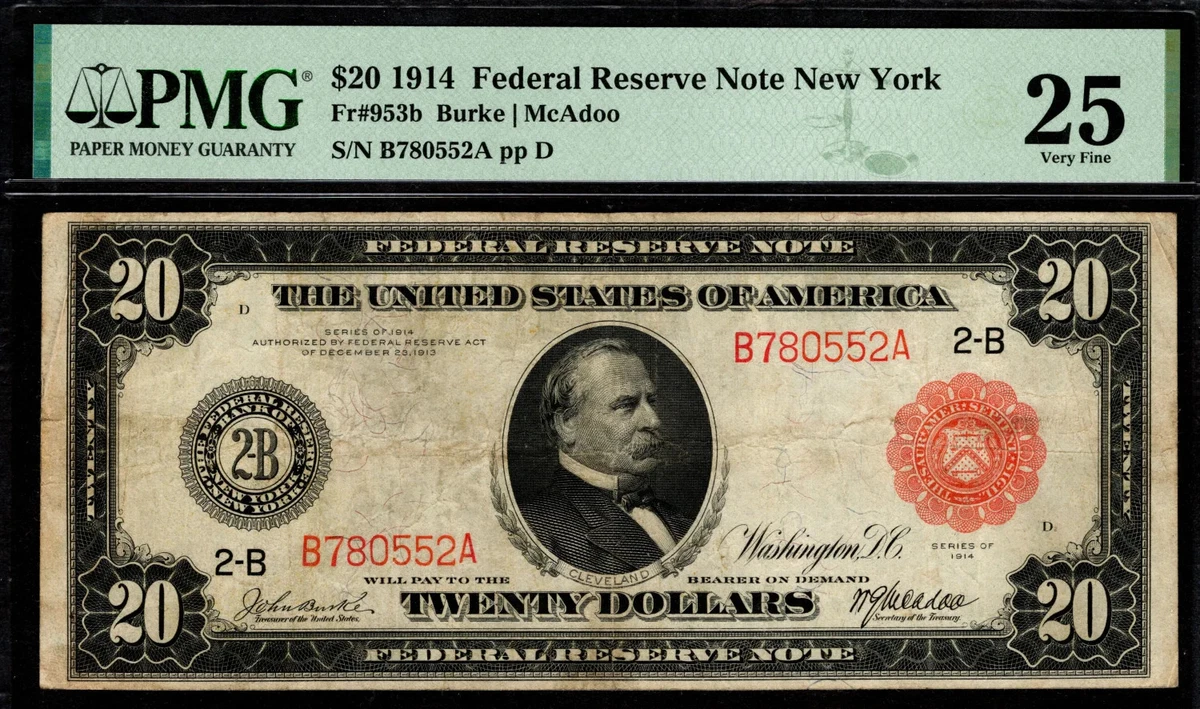 $20 Grade 25 1914 Year US Federal Reserve Large Notes for sale | eBay
