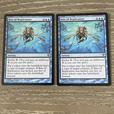2x Rite of Replication, Zendikar Rare MTG NM Magic: The Gathering Free Ship