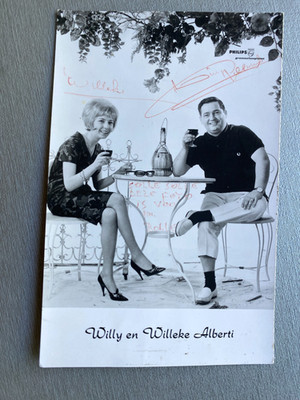 WILLY ( 1985) & WILLEKE ALBERTI original signed  Autogrammkarte 9x14 Autogramm