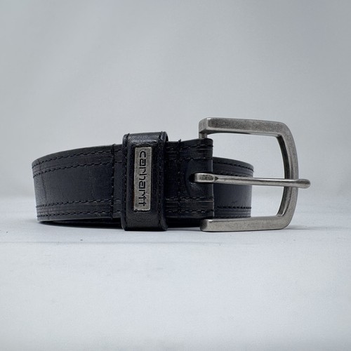 Carhartt MENS Leather Belt Size 46 1.5” Wide Black - Picture 2 of 6