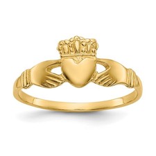 14K Gold Claddagh Ring Sz 6