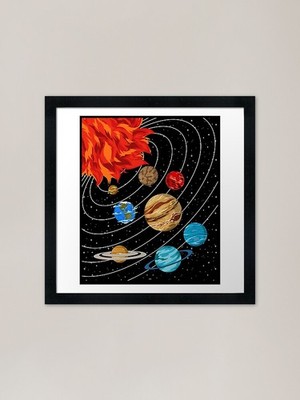 Weltraum Wissenschaft Astronaut Galaxie Plan gerahmtes Wandbild Poster Leinwanddruck Bild