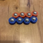 Vintage Ideal Rebound Game 4-Red & 4 Blue Replacement Roller Pucks *PUCKS ONLY*