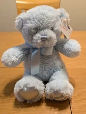 Baby GUND My First Teddy Bear Blue 10" Plush Stuffed Animal Jesus Loves Me