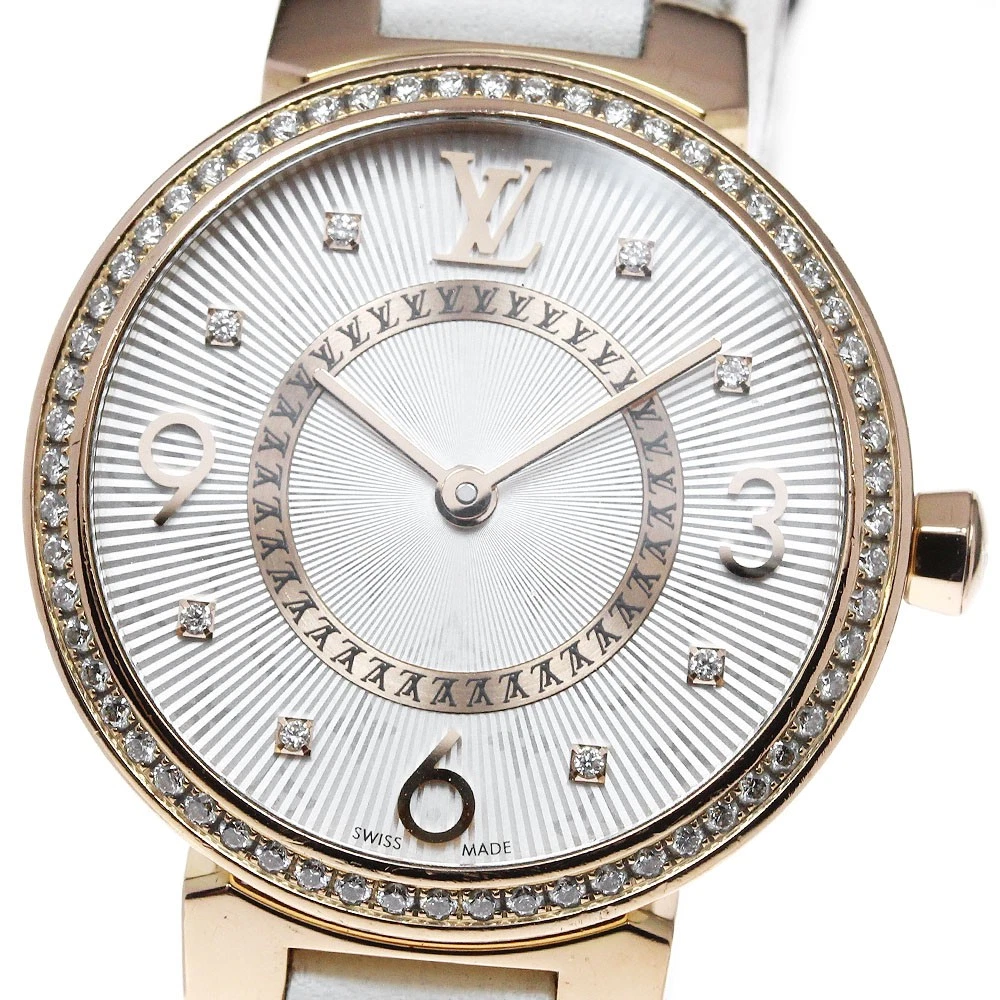LOUIS VUITTON（LV） Orologio Donna Louis Vuitton Tambour Slim PM Q12MR Monogramma Diamante Quarzo_826260