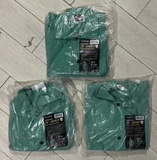 (Lot of 3) Tillman 6230 30" 9 oz. Green FR7A Cotton Welding Jacket, Size 2XL